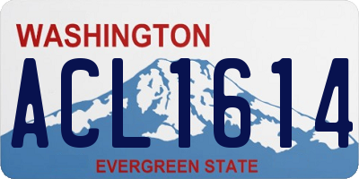 WA license plate ACL1614