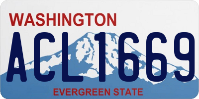 WA license plate ACL1669