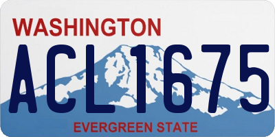 WA license plate ACL1675