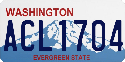 WA license plate ACL1704