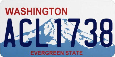 WA license plate ACL1738