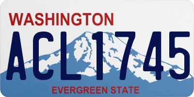 WA license plate ACL1745