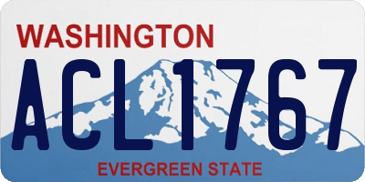 WA license plate ACL1767
