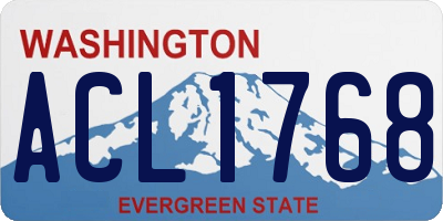 WA license plate ACL1768