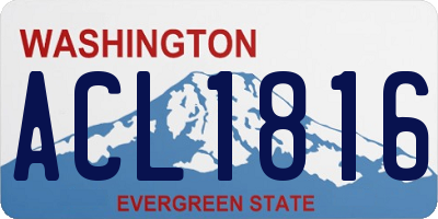 WA license plate ACL1816