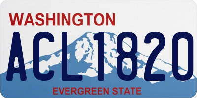 WA license plate ACL1820
