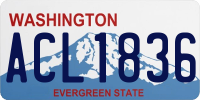 WA license plate ACL1836