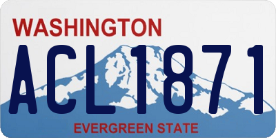 WA license plate ACL1871