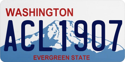 WA license plate ACL1907