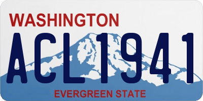 WA license plate ACL1941