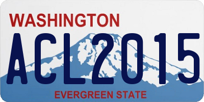 WA license plate ACL2015