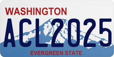 WA license plate ACL2025
