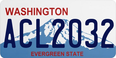 WA license plate ACL2032