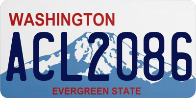 WA license plate ACL2086