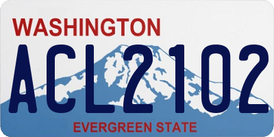 WA license plate ACL2102