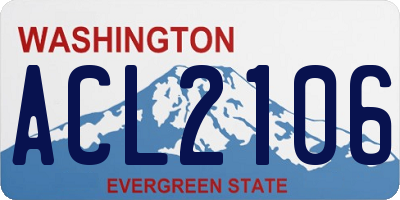 WA license plate ACL2106