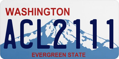 WA license plate ACL2111