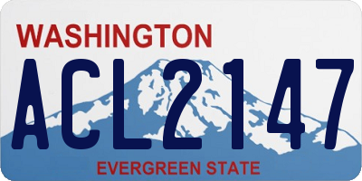 WA license plate ACL2147