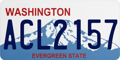 WA license plate ACL2157