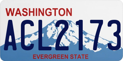 WA license plate ACL2173