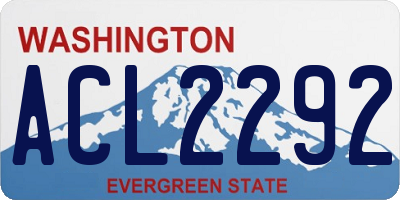 WA license plate ACL2292