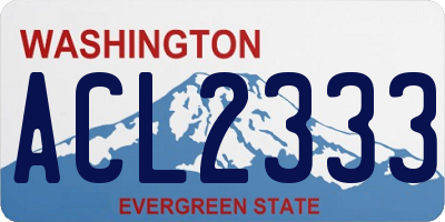 WA license plate ACL2333
