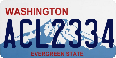 WA license plate ACL2334