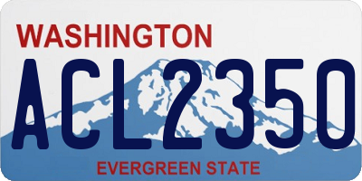 WA license plate ACL2350