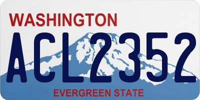 WA license plate ACL2352