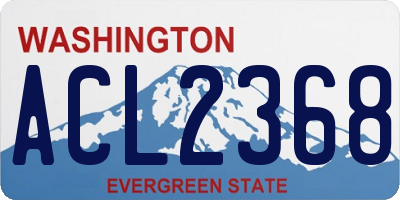 WA license plate ACL2368