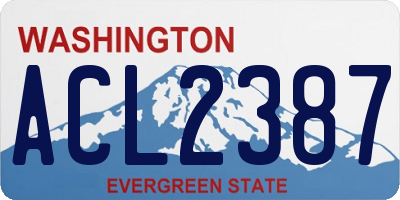 WA license plate ACL2387
