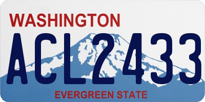 WA license plate ACL2433