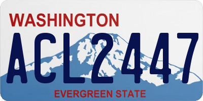 WA license plate ACL2447