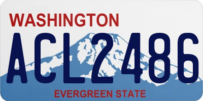 WA license plate ACL2486