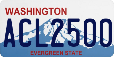 WA license plate ACL2500