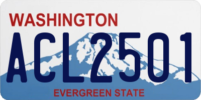 WA license plate ACL2501