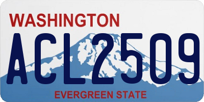 WA license plate ACL2509