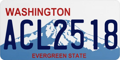 WA license plate ACL2518