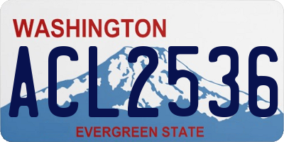WA license plate ACL2536