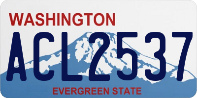 WA license plate ACL2537