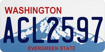 WA license plate ACL2597