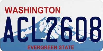 WA license plate ACL2608