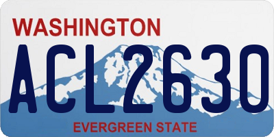 WA license plate ACL2630