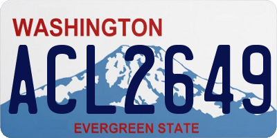 WA license plate ACL2649