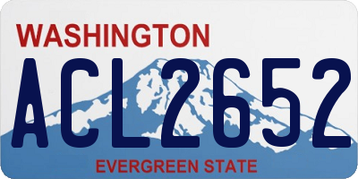 WA license plate ACL2652
