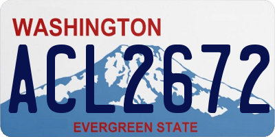 WA license plate ACL2672