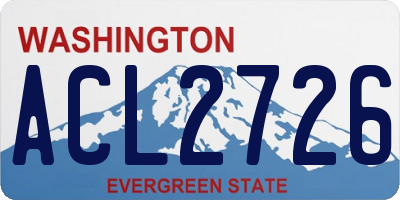 WA license plate ACL2726
