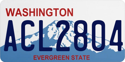 WA license plate ACL2804