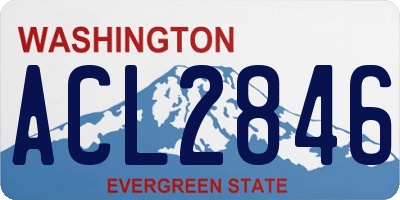 WA license plate ACL2846