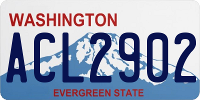 WA license plate ACL2902
